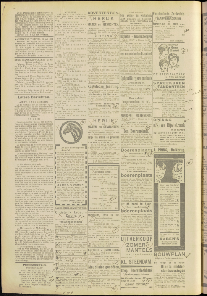 Bekijk detail van "Dedemsvaartsche Courant 27/5/1933 pagina 6 van 8<br xmlns:atlantis="urn:atlantis" />"