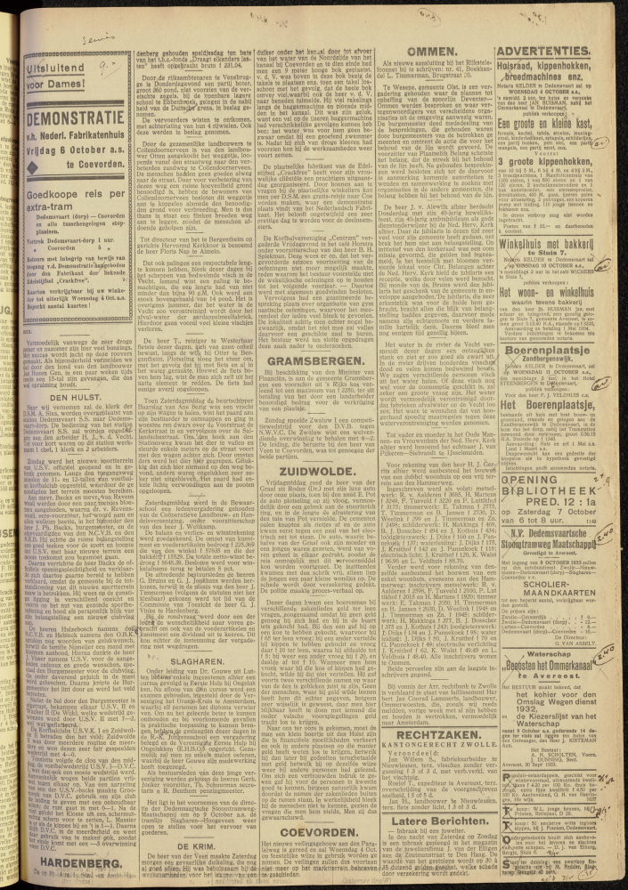 Bekijk detail van "Dedemsvaartsche Courant 4/10/1933 pagina 3 van 6<br xmlns:atlantis="urn:atlantis" />"