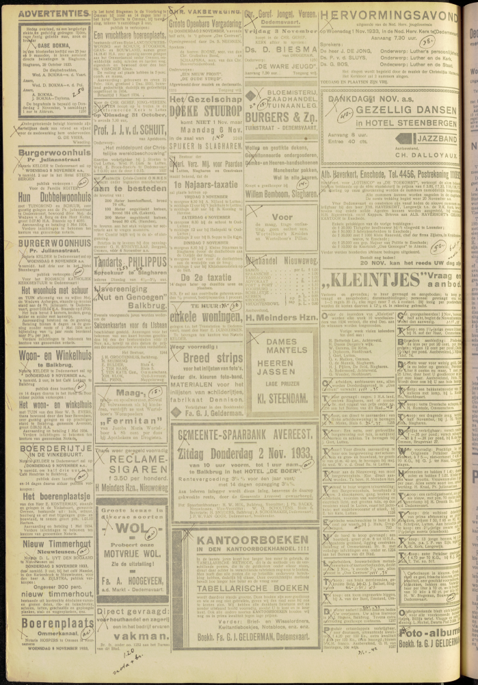 Bekijk detail van "Dedemsvaartsche Courant 1/11/1933 pagina 4 van 8<br xmlns:atlantis="urn:atlantis" />"