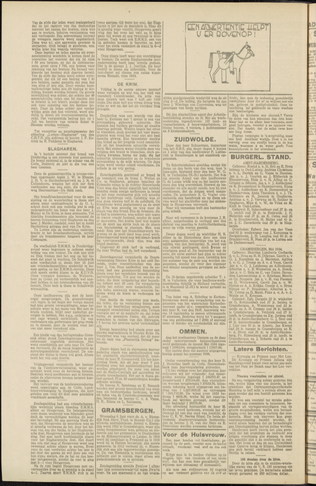 Bekijk detail van "Dedemsvaartsche Courant 6/6/1934 pagina 6 van 8<br xmlns:atlantis="urn:atlantis" />"