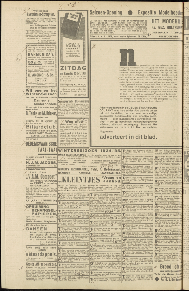 Bekijk detail van "Dedemsvaartsche Courant 10/10/1934 pagina 8 van 8<br xmlns:atlantis="urn:atlantis" />"