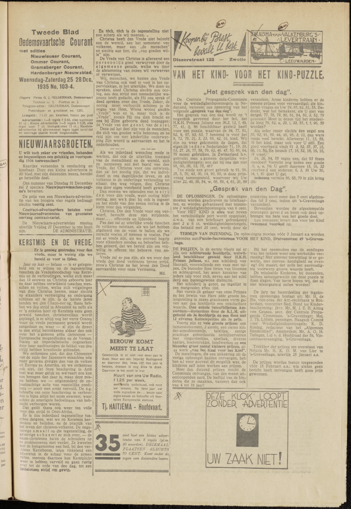 Bekijk detail van "Dedemsvaartsche Courant 25/12/1935 pagina 5 van 16<br xmlns:atlantis="urn:atlantis" />"