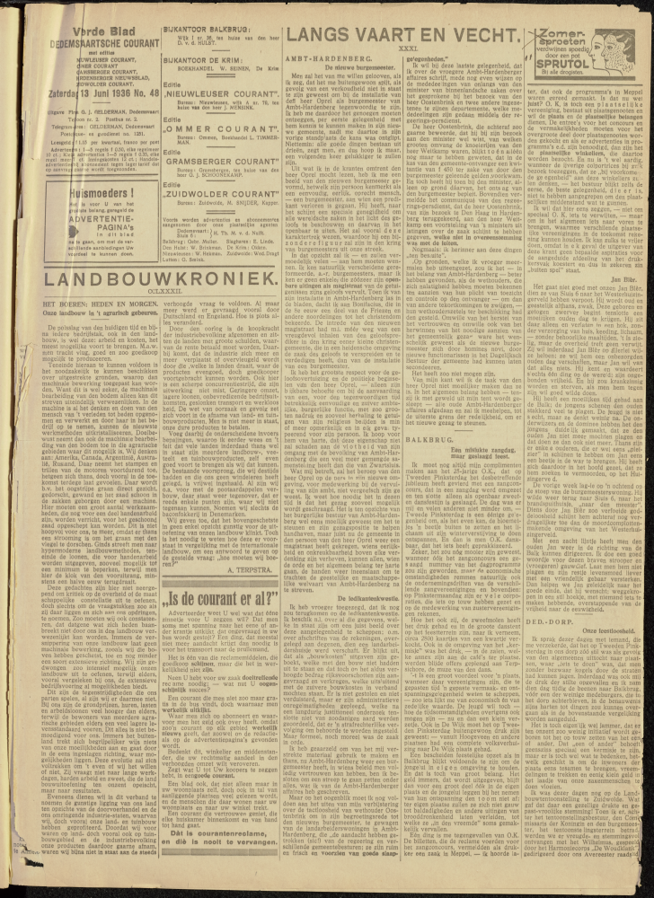 Bekijk detail van "Dedemsvaartsche Courant 13/6/1936 pagina 11 van 14<br xmlns:atlantis="urn:atlantis" />"