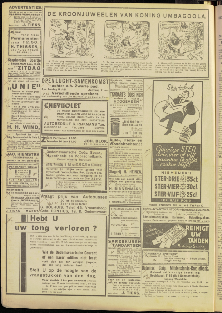 Bekijk detail van "Dedemsvaartsche Courant 4/7/1936 pagina 4 van 10<br xmlns:atlantis="urn:atlantis" />"