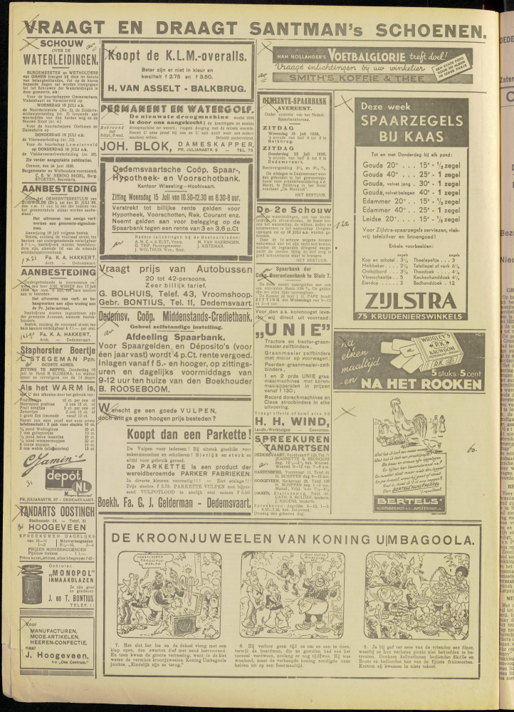 Bekijk detail van "Dedemsvaartsche Courant 11/7/1936 pagina 4 van 12<br xmlns:atlantis="urn:atlantis" />"