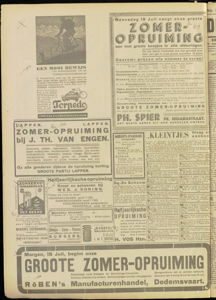 Bekijk detail van "Dedemsvaartsche Courant 15/7/1936 pagina 8 van 8<br xmlns:atlantis="urn:atlantis" />"