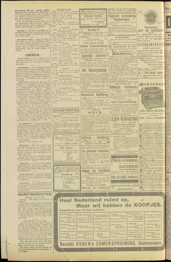 Bekijk detail van "Dedemsvaartsche Courant 25/7/1936 pagina 14 van 14<br xmlns:atlantis="urn:atlantis" />"