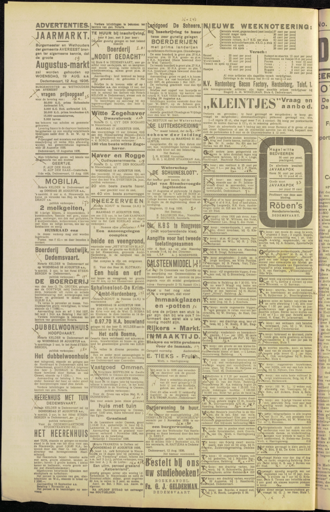 Bekijk detail van "Dedemsvaartsche Courant 15/8/1936 pagina 12 van 12<br xmlns:atlantis="urn:atlantis" />"