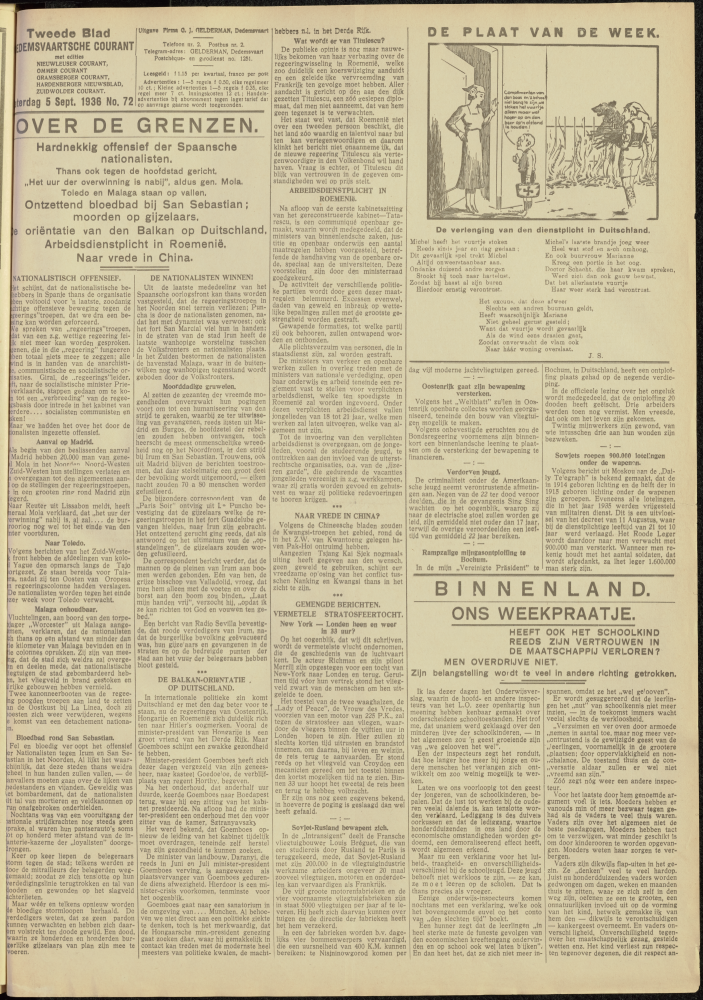 Bekijk detail van "Dedemsvaartsche Courant 5/9/1936 pagina 5 van 12<br xmlns:atlantis="urn:atlantis" />"