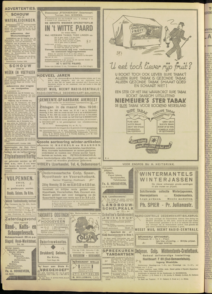 Bekijk detail van "Dedemsvaartsche Courant 24/10/1936 pagina 4 van 12<br xmlns:atlantis="urn:atlantis" />"