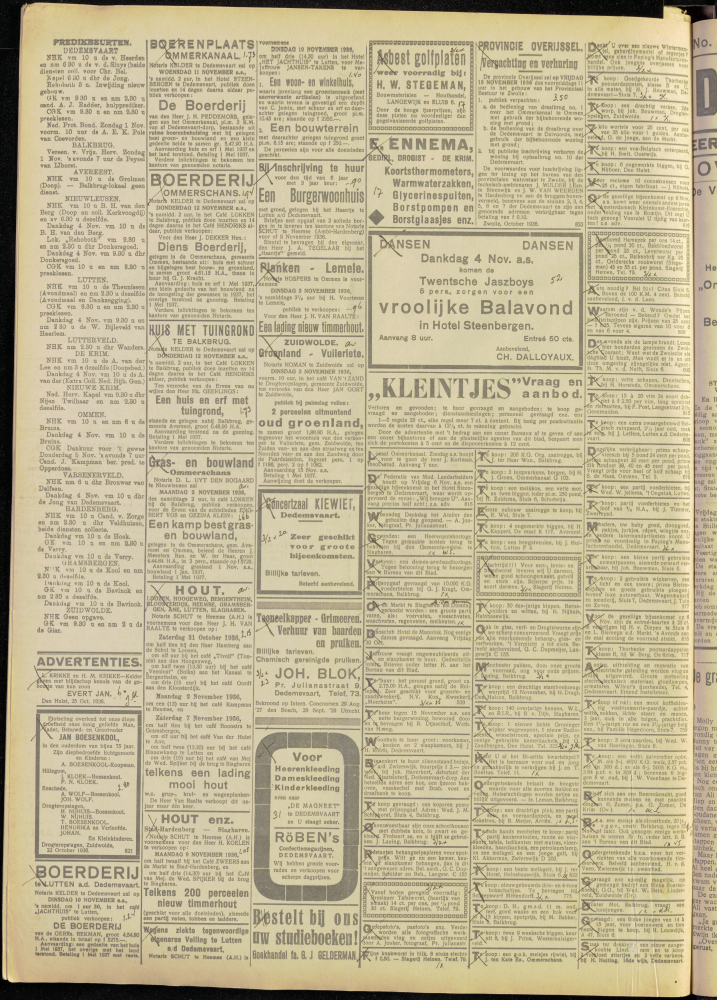 Bekijk detail van "Dedemsvaartsche Courant 31/10/1936 pagina 12 van 12<br xmlns:atlantis="urn:atlantis" />"