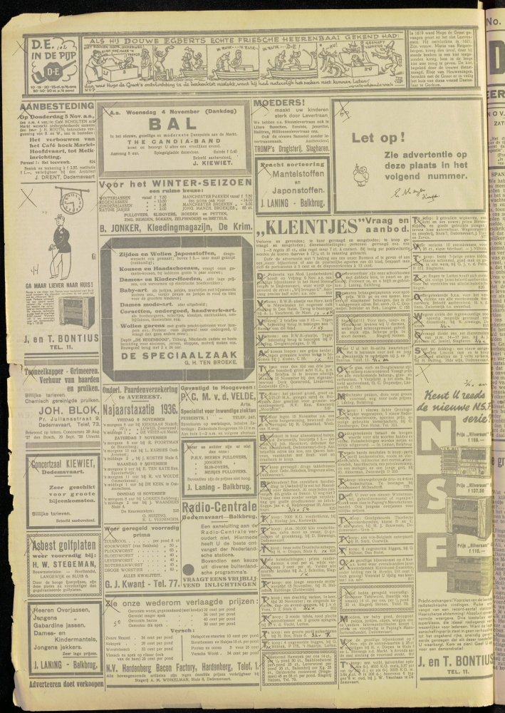 Bekijk detail van "Dedemsvaartsche Courant 4/11/1936 pagina 8 van 8<br xmlns:atlantis="urn:atlantis" />"