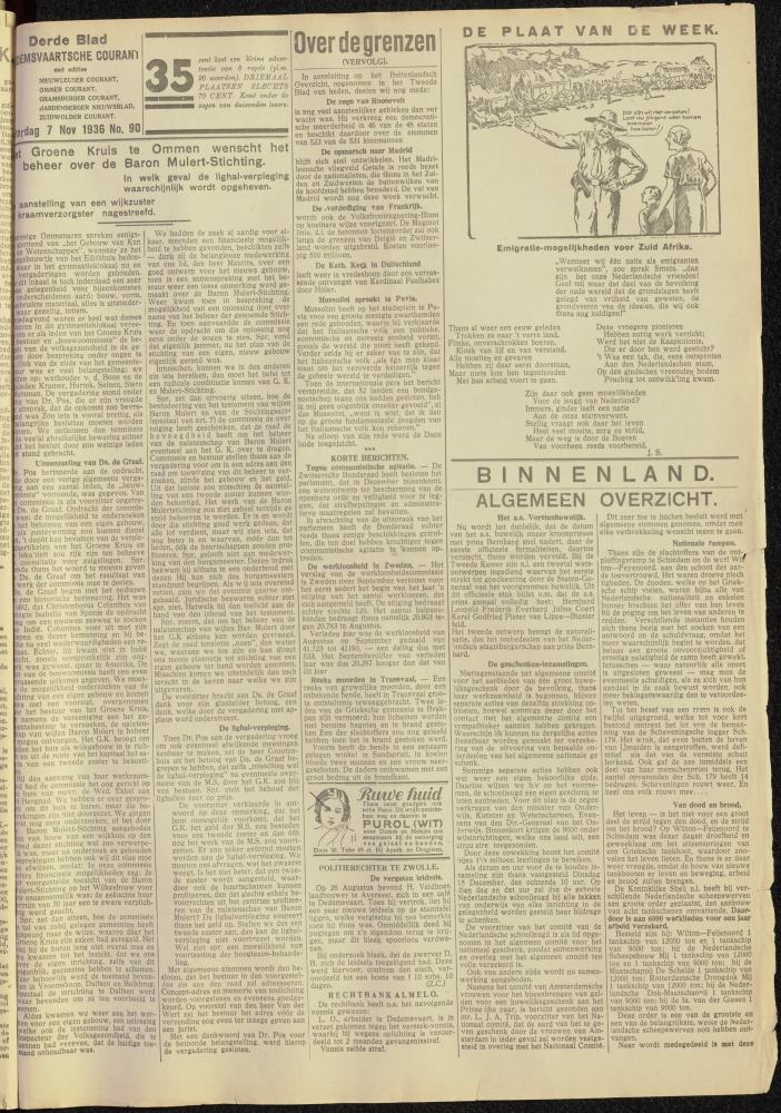 Bekijk detail van "Dedemsvaartsche Courant 7/11/1936 pagina 7 van 14<br xmlns:atlantis="urn:atlantis" />"