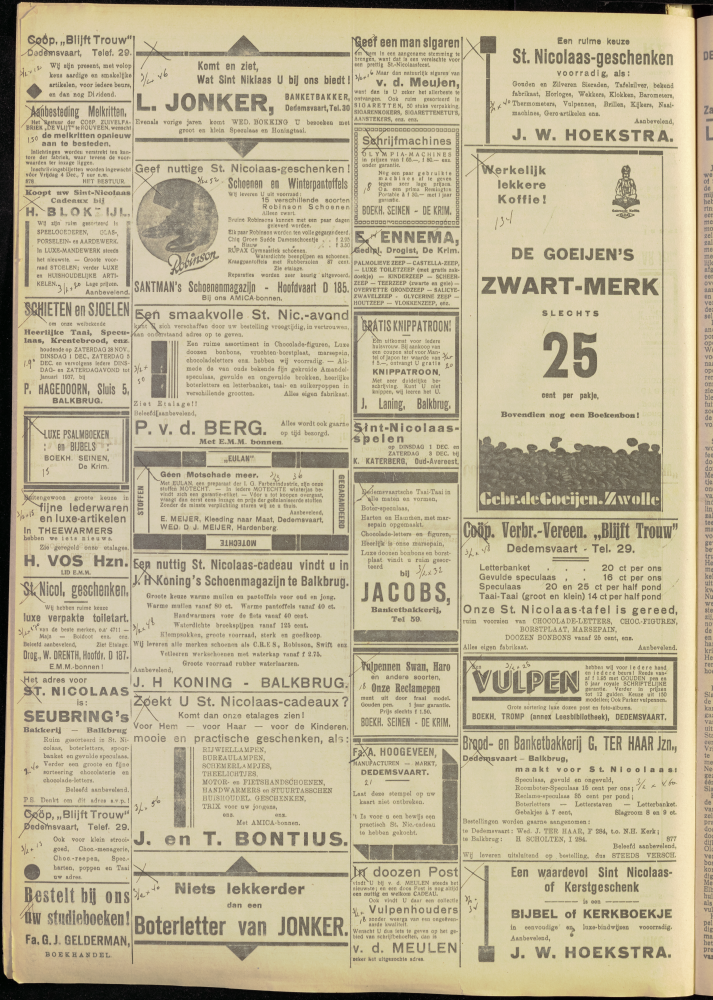 Bekijk detail van "Dedemsvaartsche Courant 28/11/1936 pagina 12 van 16<br xmlns:atlantis="urn:atlantis" />"