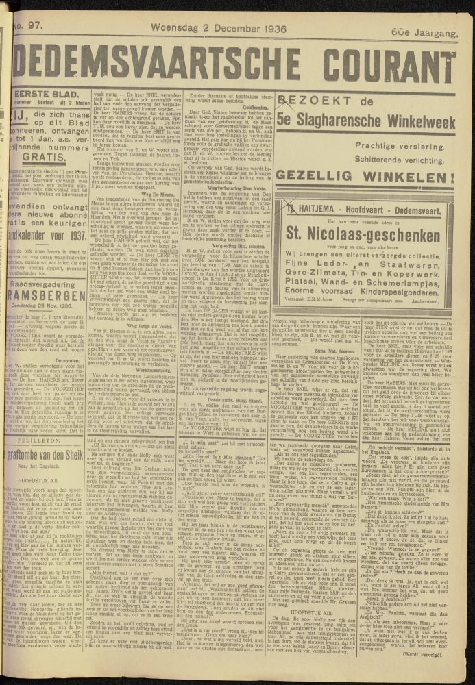 Bekijk detail van "Dedemsvaartsche Courant 2/12/1936 pagina 1 van 8<br xmlns:atlantis="urn:atlantis" />"