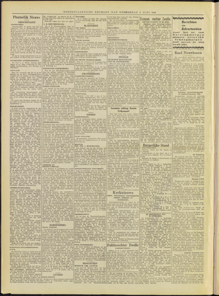 Bekijk detail van "Dedemsvaartsche Courant 3/6/1948 pagina 2 <span class="highlight">van</span> 4<br xmlns:atlantis="urn:atlantis" />"