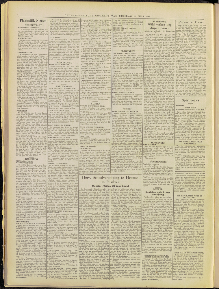 Bekijk detail van "Dedemsvaartsche Courant 20/7/1948 pagina 2 van 4<br xmlns:atlantis="urn:atlantis" />"