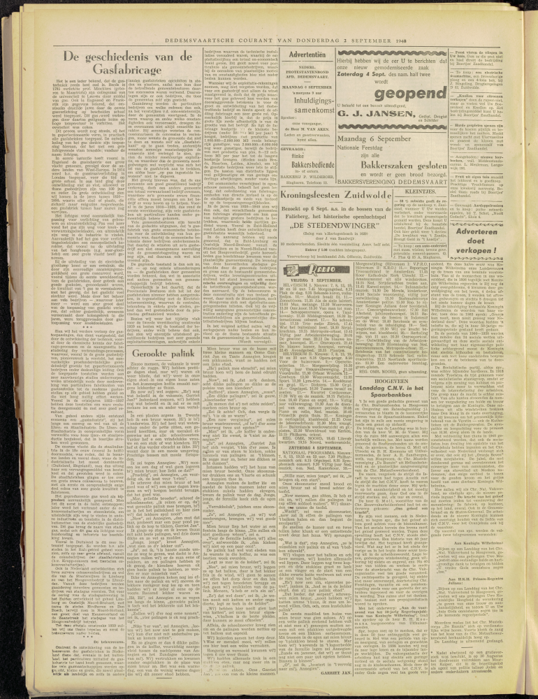 Bekijk detail van "Dedemsvaartsche Courant 2/9/1948 pagina 4 van 4<br xmlns:atlantis="urn:atlantis" />"