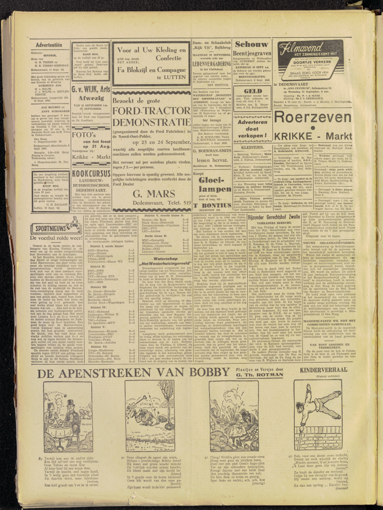 Bekijk detail van "Dedemsvaartsche Courant 14/9/1948 pagina 4 van 4<br xmlns:atlantis="urn:atlantis" />"