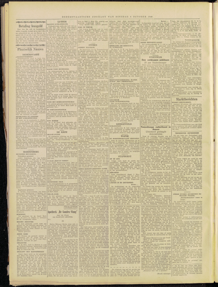 Bekijk detail van "Dedemsvaartsche Courant 5/10/1948 pagina 2 van 4<br xmlns:atlantis="urn:atlantis" />"