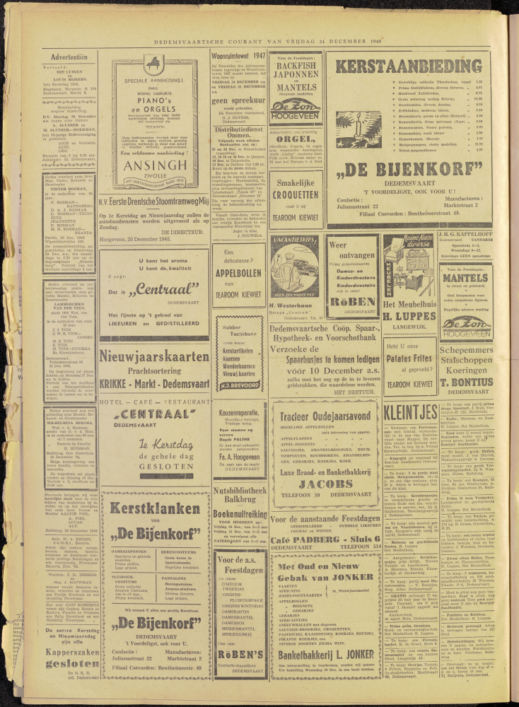 Bekijk detail van "Dedemsvaartsche Courant 24/12/1948 pagina 12 van 12<br xmlns:atlantis="urn:atlantis" />"
