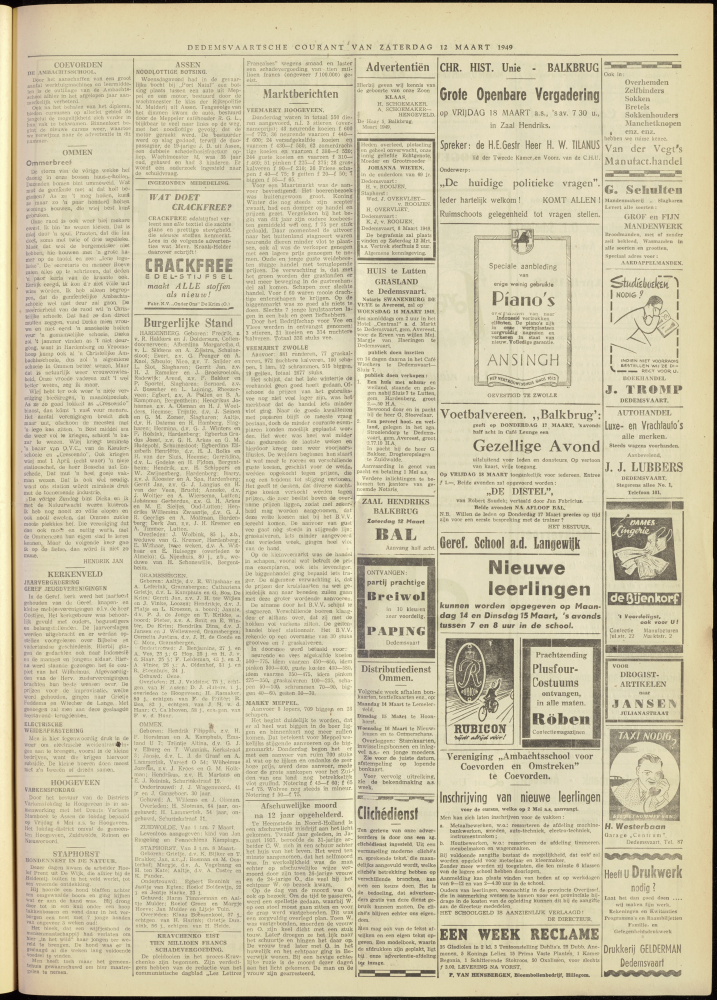 Bekijk detail van "Dedemsvaartsche Courant 12/3/1949 pagina 5 <span class="highlight">van</span> 6<br xmlns:atlantis="urn:atlantis" />"