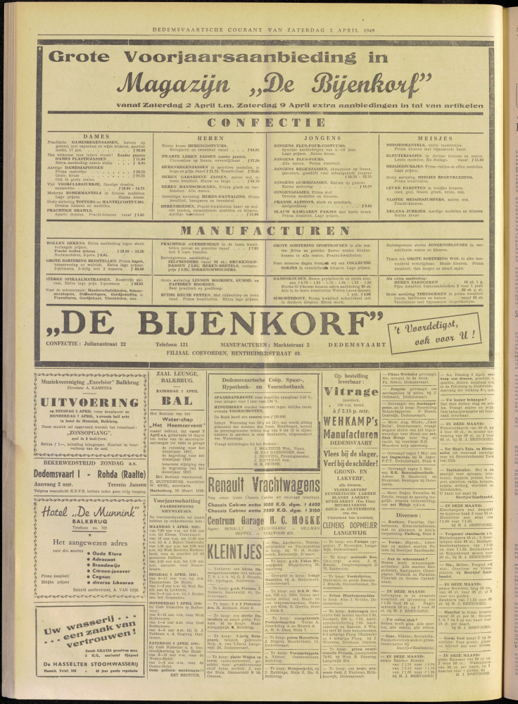 Bekijk detail van "Dedemsvaartsche Courant 2/4/1949 pagina 6 van 6<br xmlns:atlantis="urn:atlantis" />"