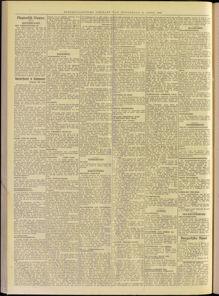 Bekijk detail van "Dedemsvaartsche Courant 21/4/1949 pagina 2 van 4<br xmlns:atlantis="urn:atlantis" />"
