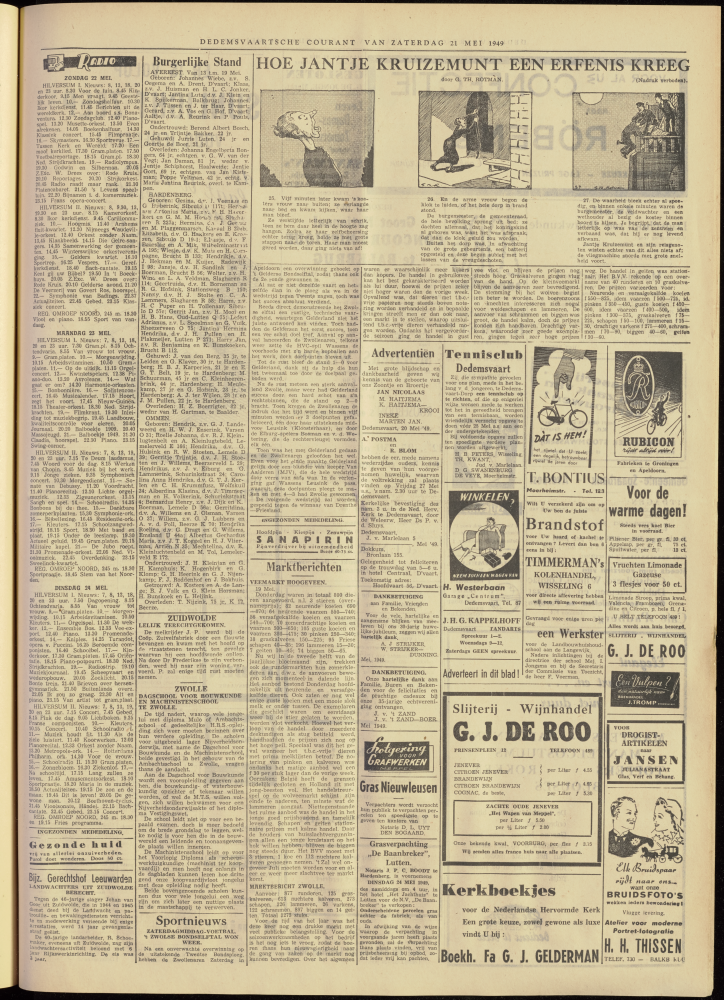 Bekijk detail van "Dedemsvaartsche Courant 21/5/1949 pagina 3 van 4<br xmlns:atlantis="urn:atlantis" />"