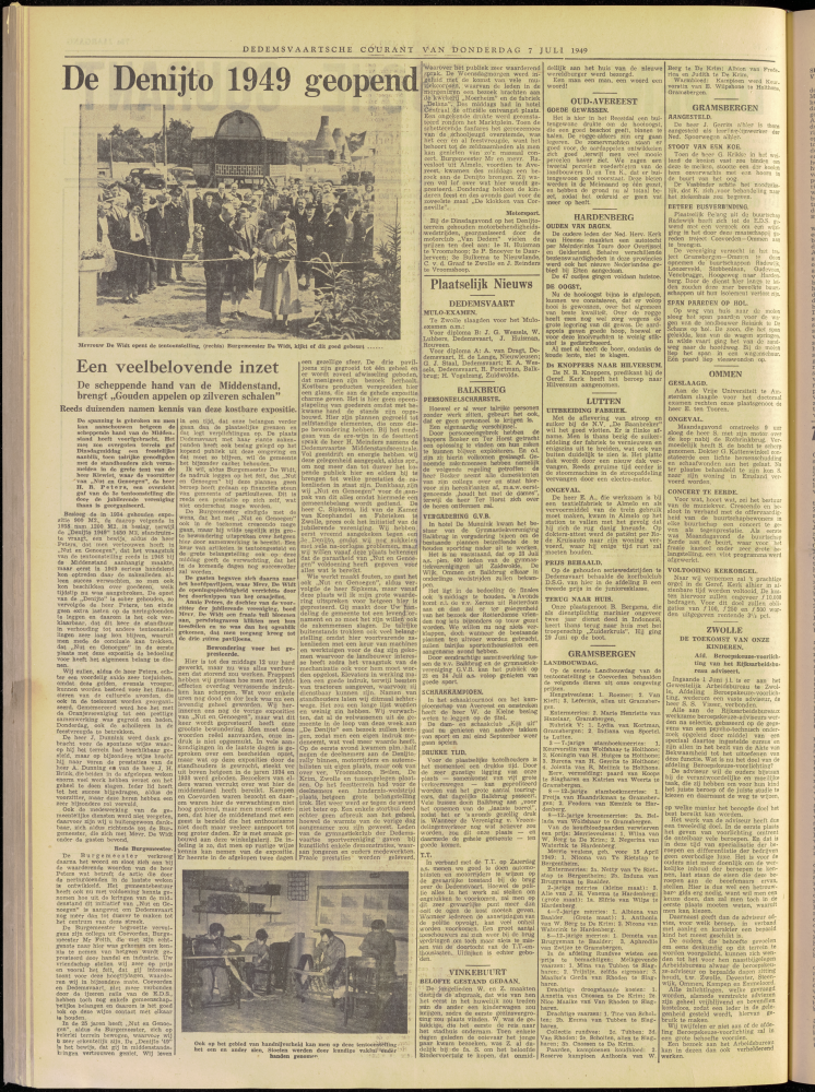 Bekijk detail van "Dedemsvaartsche Courant 7/7/1949 pagina 2 van 4<br xmlns:atlantis="urn:atlantis" />"
