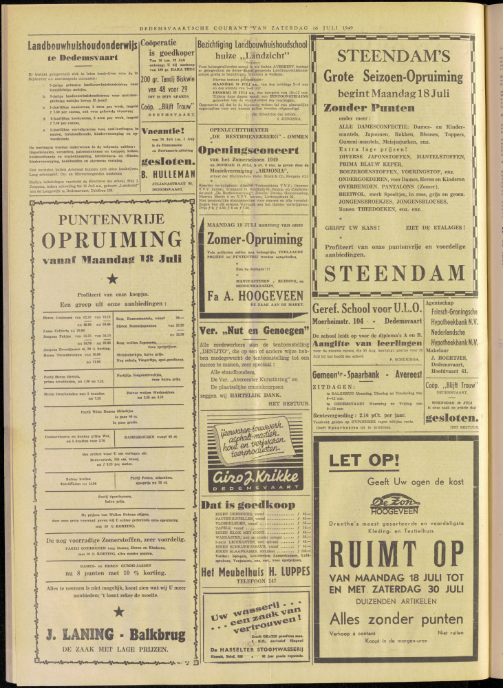 Bekijk detail van "Dedemsvaartsche Courant 16/7/1949 pagina 6 van 8<br xmlns:atlantis="urn:atlantis" />"