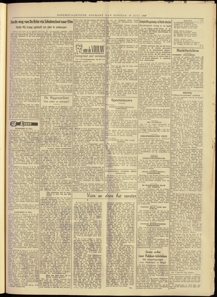 Bekijk detail van "Dedemsvaartsche Courant 19/7/1949 pagina 3 van 4<br xmlns:atlantis="urn:atlantis" />"