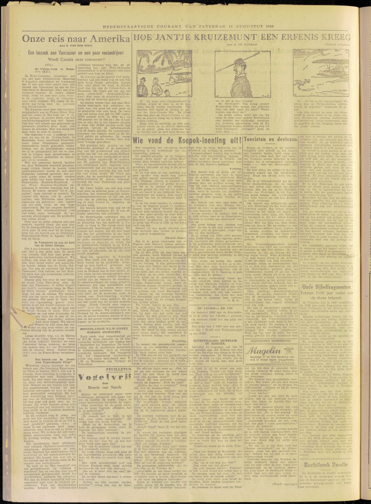 Bekijk detail van "Dedemsvaartsche Courant 13/8/1949 pagina 4 van 6<br xmlns:atlantis="urn:atlantis" />"