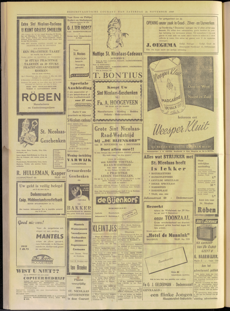 Bekijk detail van "Dedemsvaartsche Courant 26/11/1949 pagina 8 van 8<br xmlns:atlantis="urn:atlantis" />"