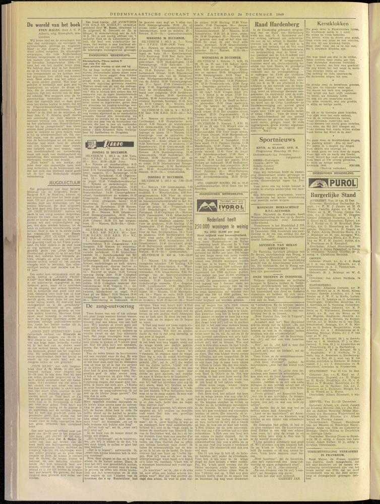 Bekijk detail van "Dedemsvaartsche Courant 24/12/1949 pagina 6 van 8<br xmlns:atlantis="urn:atlantis" />"