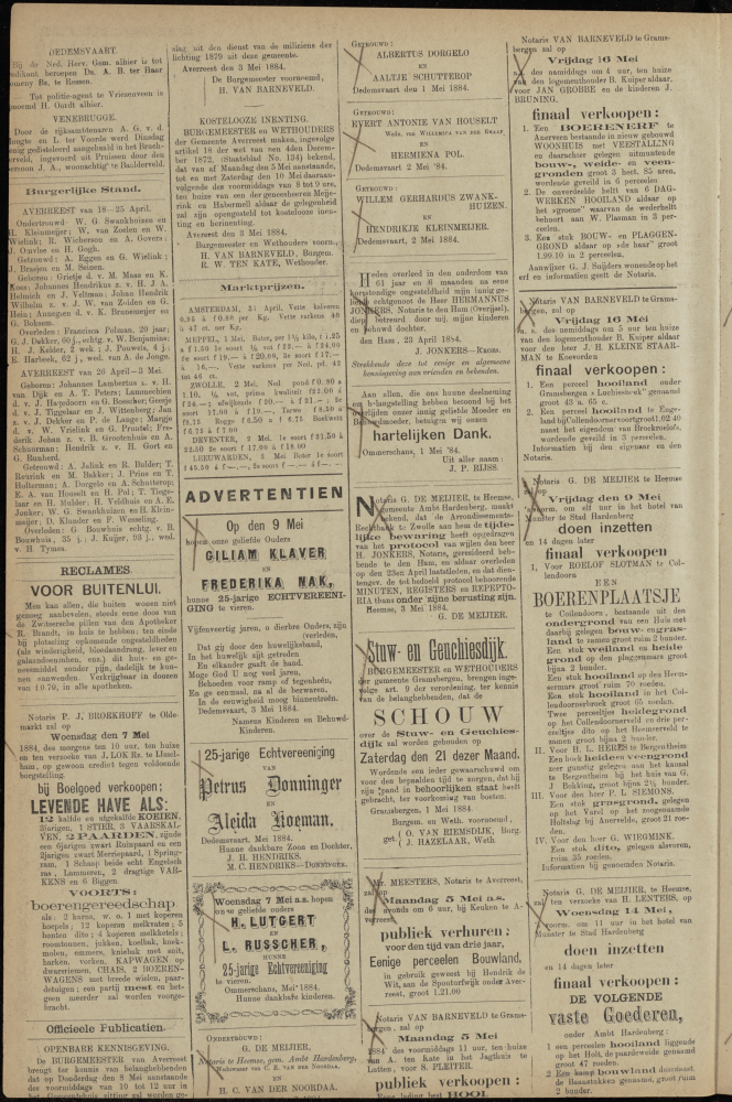 Bekijk detail van "Dedemsvaartsche Courant 3/5/1884 pagina 2 van 4<br xmlns:atlantis="urn:atlantis" />"