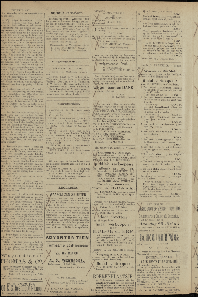 Bekijk detail van "Dedemsvaartsche Courant 17/5/1884 pagina 2 van 4<br xmlns:atlantis="urn:atlantis" />"