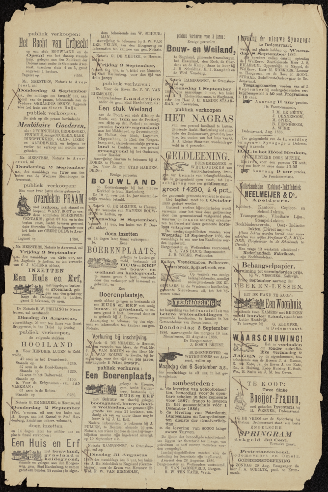 Bekijk detail van "Dedemsvaartsche Courant 28/8/1886 pagina 3 van 4<br xmlns:atlantis="urn:atlantis" />"