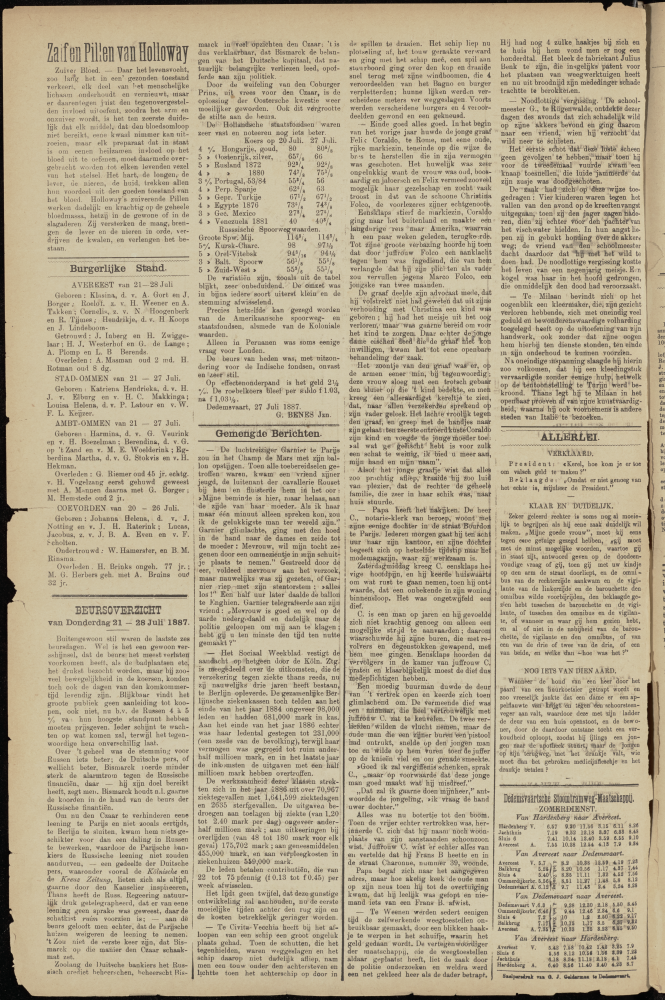 Bekijk detail van "Dedemsvaartsche Courant 30/7/1887 pagina 4 van 4<br xmlns:atlantis="urn:atlantis" />"
