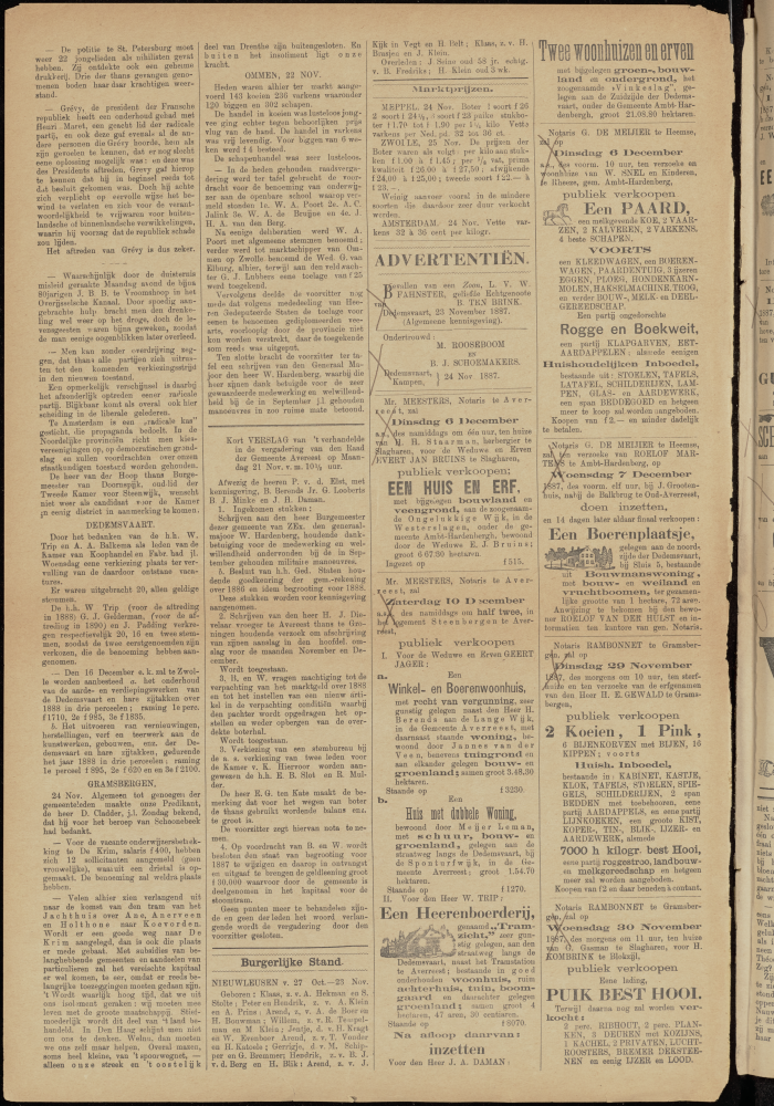 Bekijk detail van "Dedemsvaartsche Courant 26/11/1887 pagina 2 van 4<br xmlns:atlantis="urn:atlantis" />"