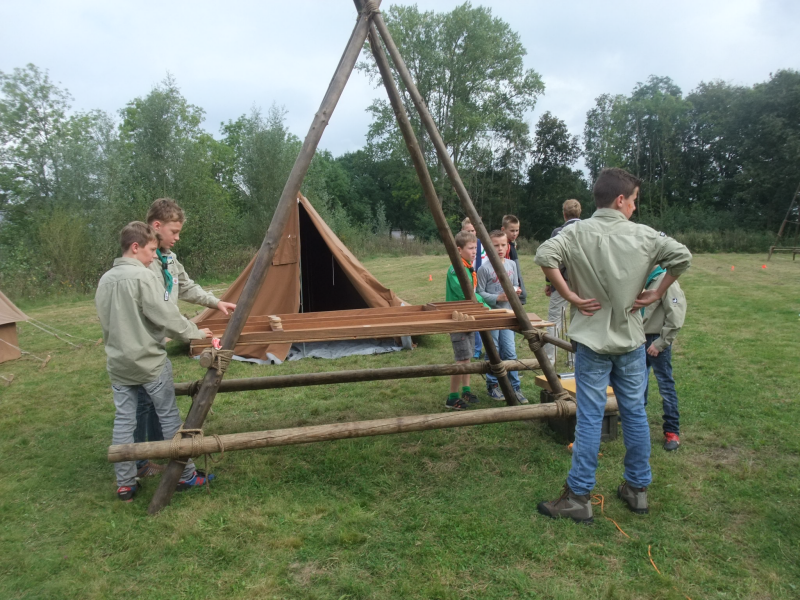 Bekijk detail van "Feestelijke opening van nieuw clubgebouw 'de Mastworp'  scouting Ootmarsum met spel voor de jeugd."