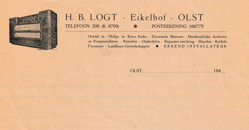 Bekijk detail van "Briefhoofd H.B. Logt- Eikelhof-Olst"