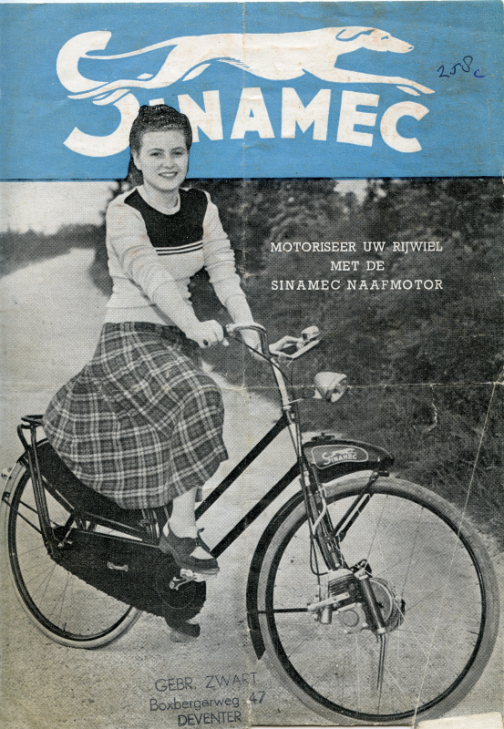 Bekijk detail van "<span class="highlight">Folder</span>: Sinamec, motoriseer uw rijwiel met sinamec naafmotor"