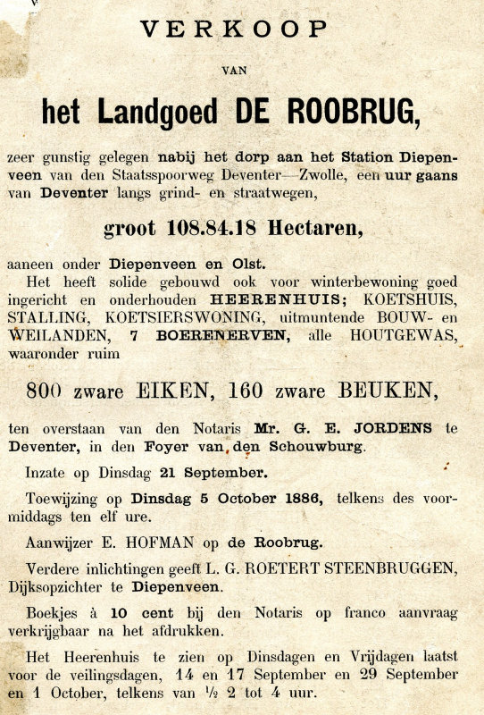 Bekijk detail van "Catalogus: Verkoop van het Landgoed de Roobrug"