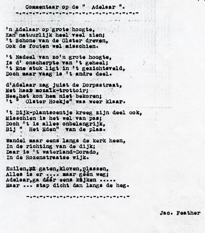 Bekijk detail van "<span class="highlight">Gedicht</span> van Jac. Feather: Commentaar op de 'Adelaar'"