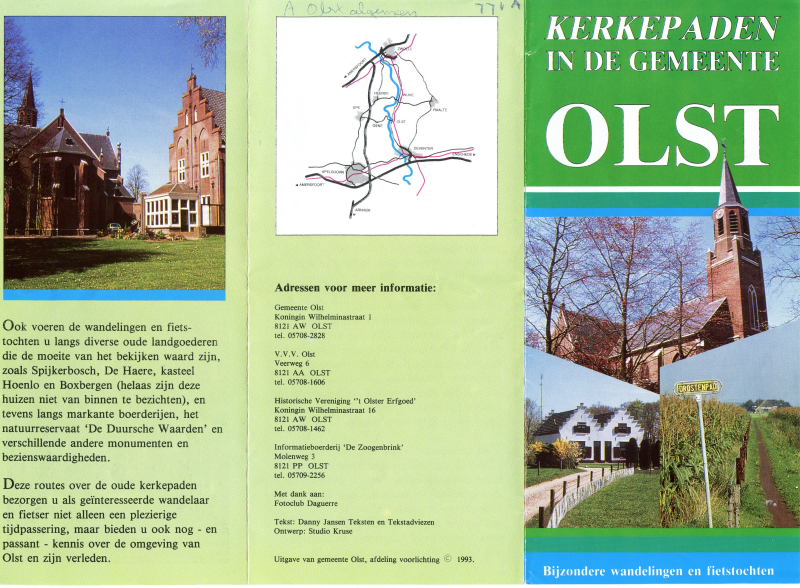 Bekijk detail van "Folder: Kerkepaden in de gemeente Olst, 1993"