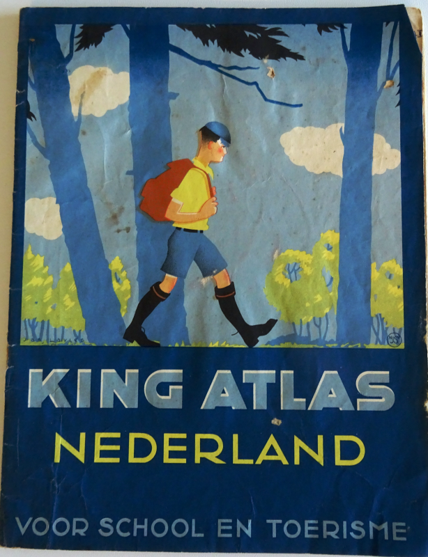 Bekijk detail van "Boek: King Atlas Nederland voor school en toerisme,  1936"