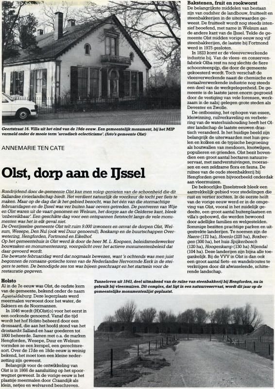 Bekijk detail van "Olst, dorp aan de IJssel, 1990"