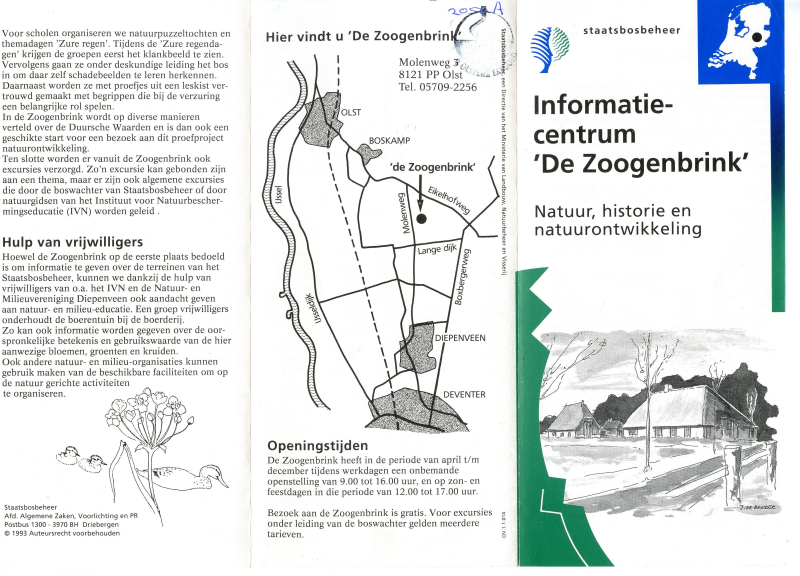 Bekijk detail van "Folder: Informatiecentrum De Zoogenbrink, 1993"