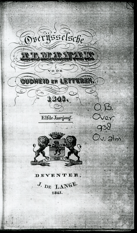 Bekijk detail van "Uit: Overijsschelsche Almanak voor Oudheid en Letteren. Beschrijving van de watervloed in 1552 met dijkdoorbraak in Welsum, 1846"